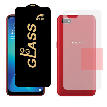 Oppo A1k Combo: OG Glass Screen Protector + Carbon Back Skin - Image 2