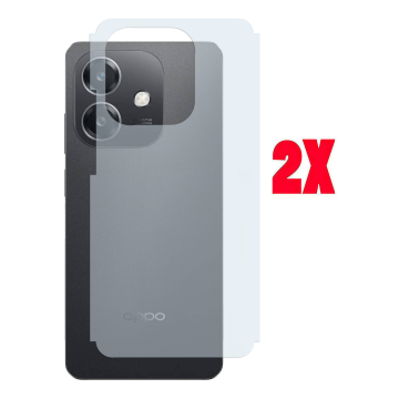 Oppo A3 Back Protector Carbon Fiber Matte Soft Skin Sheet For - 2Pcs - Image 2