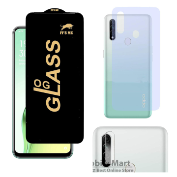Oppo A31 3-in-1 Kit: OG Glass + Carbon Back Camera Protector - Image 2