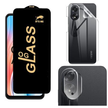 Oppo A38 360¬∞ Clear Kit: OG Glass + Back Jelly Camera Guard - Image 2