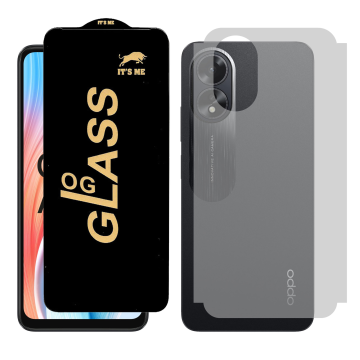 Oppo A38 Combo: OG Glass Screen Protector + Carbon Back Skin - Image 2