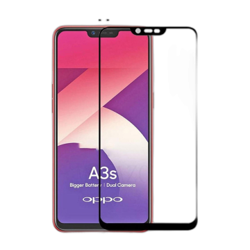Oppo A3S Full Screen Protector 9D Tempered Glass Protector For Oppo A3S  - Image 2