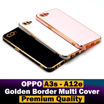 Oppo A3s Soft Multi Golden Border Camera Protection Cover