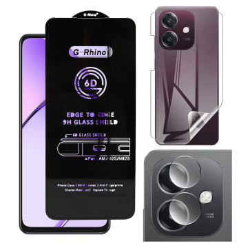 Oppo A3x 360¬∞ Clear Kit: OG Glass + Back Jelly Camera Guard - Image 2