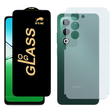 Oppo A5 Combo: OG Glass Screen Protector + Carbon Back Skin - Image 2