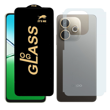 Oppo A5 Pro Combo: OG Glass Screen Protector + Carbon Back Skin - Image 2