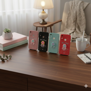 Oppo A52 Glittering Floral Pattern Mobile Cover - Image 2