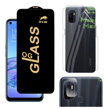 Oppo A53 360¬∞ Clear Kit: OG Glass + Back Jelly Camera Guard - Image 2