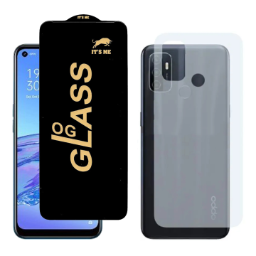 Oppo A53 Combo: OG Glass Screen Protector + Carbon Back Skin - Image 2