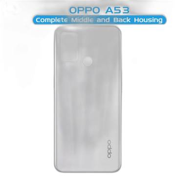 Oppo A53 Housing Middle Frame With Side Button and Camera Lens Body Casing Replacement For A53 - White - Image 2