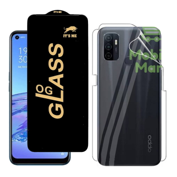 Oppo A53 Protection Pack: OG Glass + Clear Back Jelly Film - Image 2