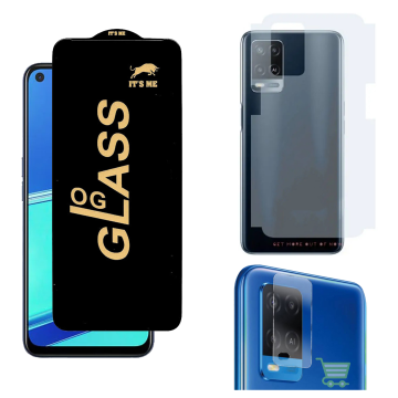 Oppo A54 3-in-1 Kit: OG Glass + Carbon Back Camera Protector - Image 2