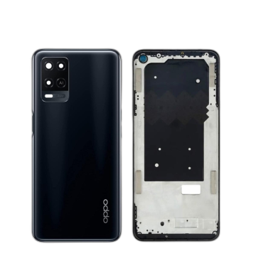 Oppo A54 Housing Middle Frame With Side Button and Camera Lens Complete Body Casing Replacement For A54 - Black - Image 2