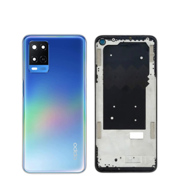 Oppo A54 Housing Middle Frame With Side Button and Camera Lens Complete Body Casing Replacement For A54 - Blue - Image 2