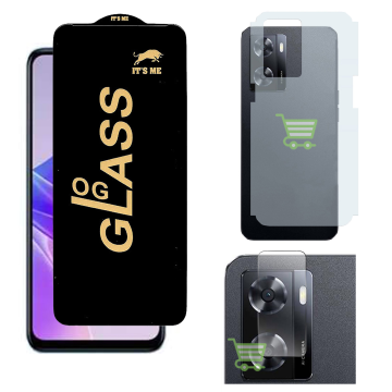 Oppo A57 4G 3-in-1 Kit: OG Glass + Carbon Back Camera Protector - Image 2