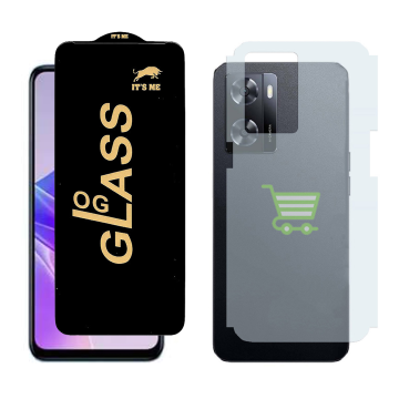 Oppo A57 4G Combo: OG Glass Screen Protector + Carbon Back Skin - Image 2