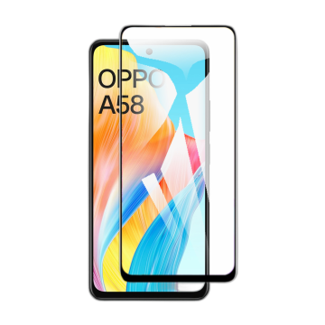 Oppo A58 4G Full Screen Protector 9D Tempered Glass Protector For Oppo A58 4G  - Image 2
