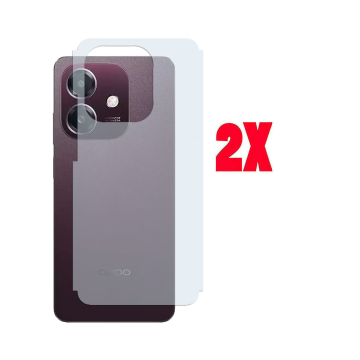 Oppo A5i Back Protector Carbon Fiber Matte Soft Skin Sheet For - 2Pcs - Image 2