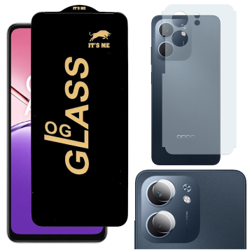 Oppo A5x 3-in-1 Kit: OG Glass + Carbon Back Camera Protector - Image 2