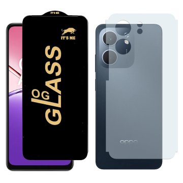 Oppo A5x Combo: OG Glass Screen Protector + Carbon Back Skin - Image 2