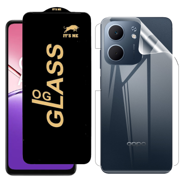 Oppo A5x Protection Pack: OG Glass + Clear Back Jelly Film - Image 2