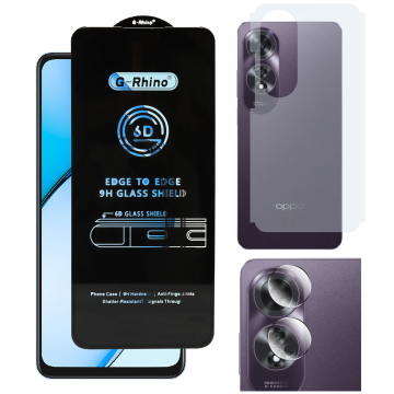Oppo A60 3-in-1 Kit: OG Glass + Carbon Back Camera Protector - Image 2