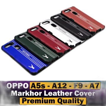 Oppo A7 Back Cover Premium Quality Soft Leather Markhor Style Case For Oppo A7 - Image 2