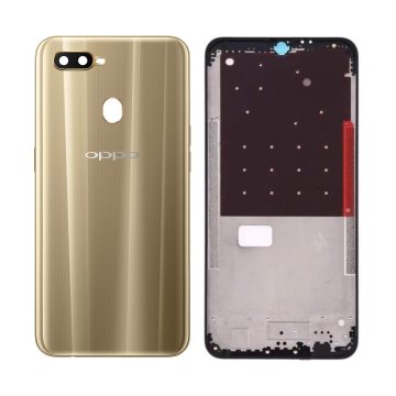 Oppo A7 Rear Complete Body Casing Housing Replacement For A7 - Golden - Image 2