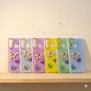 Oppo A71 Butterfly Glitter Fancy Mobile Cover - Image 2