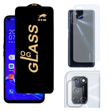 Oppo A72 3-in-1 Kit: OG Glass + Carbon Back Camera Protector - Image 2