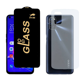 Oppo A72 Combo: OG Glass Screen Protector + Carbon Back Skin - Image 2