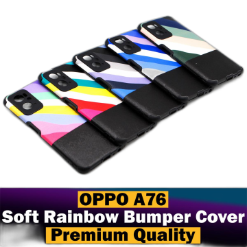 Oppo A76 Rainbow Bumper Camera Protection Cover - Image 2
