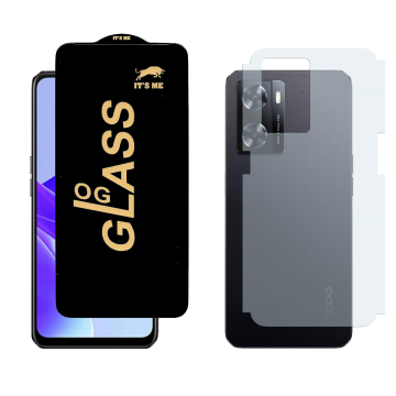 Oppo A77 Combo: OG Glass Screen Protector + Carbon Back Skin - Image 2