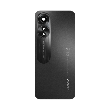 Oppo A78 Housing Middle Frame With Side Button and Replacement Battery Back Door For A78 - Black - Image 2