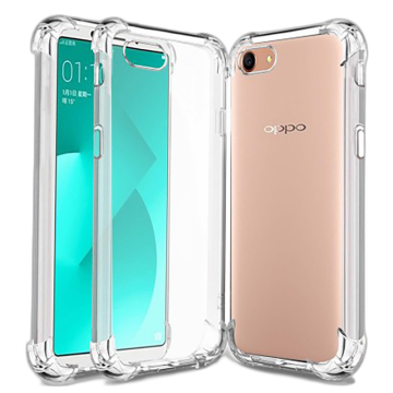Oppo A83 Transparent Extra Bumper Anti Shock Soft Crystal Clear Case