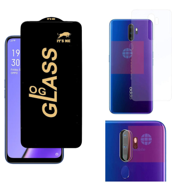 Oppo A9 (2020) 3-in-1 Kit: OG Glass + Carbon Back Camera Protector - Image 2