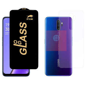 Oppo A9 (2020) Combo: OG Glass Screen Protector + Carbon Back Skin - Image 2