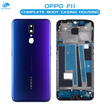 Oppo F11 Housing Middle Frame With Side Button and Camera Lens Complete Body Casing Replacement For F11 - Purple - Image 2