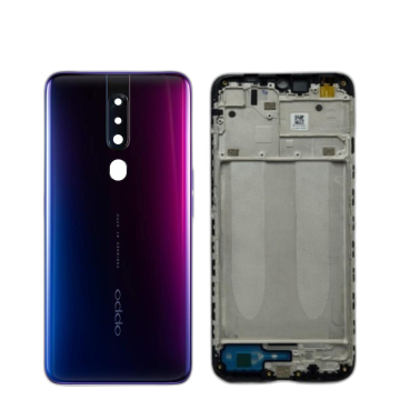 Oppo F11 Pro Housing Middle Frame With Side Button and Camera Lens Complete Body Casing Replacement For F11 Pro - Black - Image 2