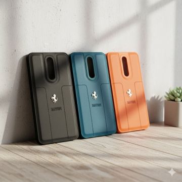 Oppo F11 Soft Ferrari Logo Style Leather Cover