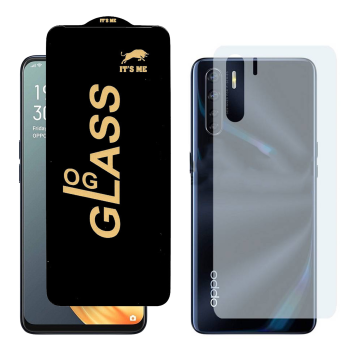Oppo F15 Combo: OG Glass Screen Protector + Carbon Back Skin - Image 2