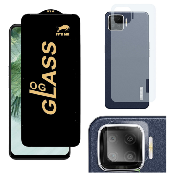 Oppo F17 3-in-1 Kit: OG Glass + Carbon Back Camera Protector - Image 2