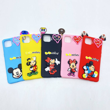 Oppo F17 Pro Back Cover Hello Kitty Mickey Mouse Braslate Chain Soft Girls Case Cover For Oppo F17 Pro - Image 2