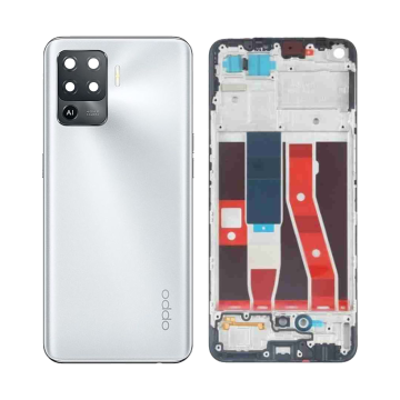 Oppo F19 Pro Rear Complete Body Casing Housing Replacement For F19 Pro - Silver - Image 2