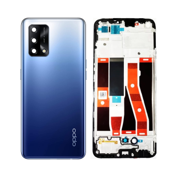 Oppo F19 Rear Complete Body Casing Housing Replacement For F19 - Blue - Image 2