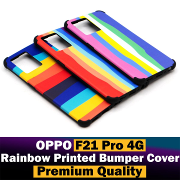 Oppo F21 Pro Rainbow Printed Bumper Cover - Image 2