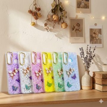 Oppo F5 Butterfly Glitter Fancy Case Mobile Cover - Image 2