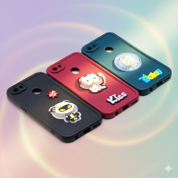 Oppo F7 Cute Kitty Blinking Lights Soft Colorful Mobile Cover - Image 2