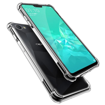 Oppo F7 Transparent Crystal Clear Extra Bumper Anti Shock Soft Case