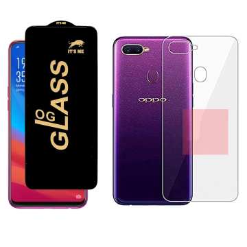 Oppo F9 Combo: OG Glass Screen Protector + Carbon Back Skin - Image 2